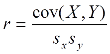 Resultado de imagen de correlation formula covariance